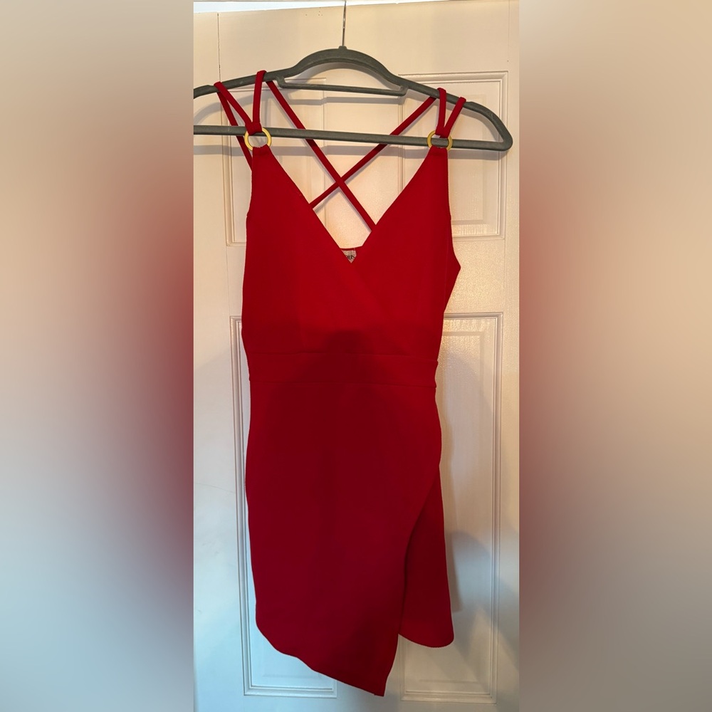 Almost Famous Red and Gold skirt/shorts